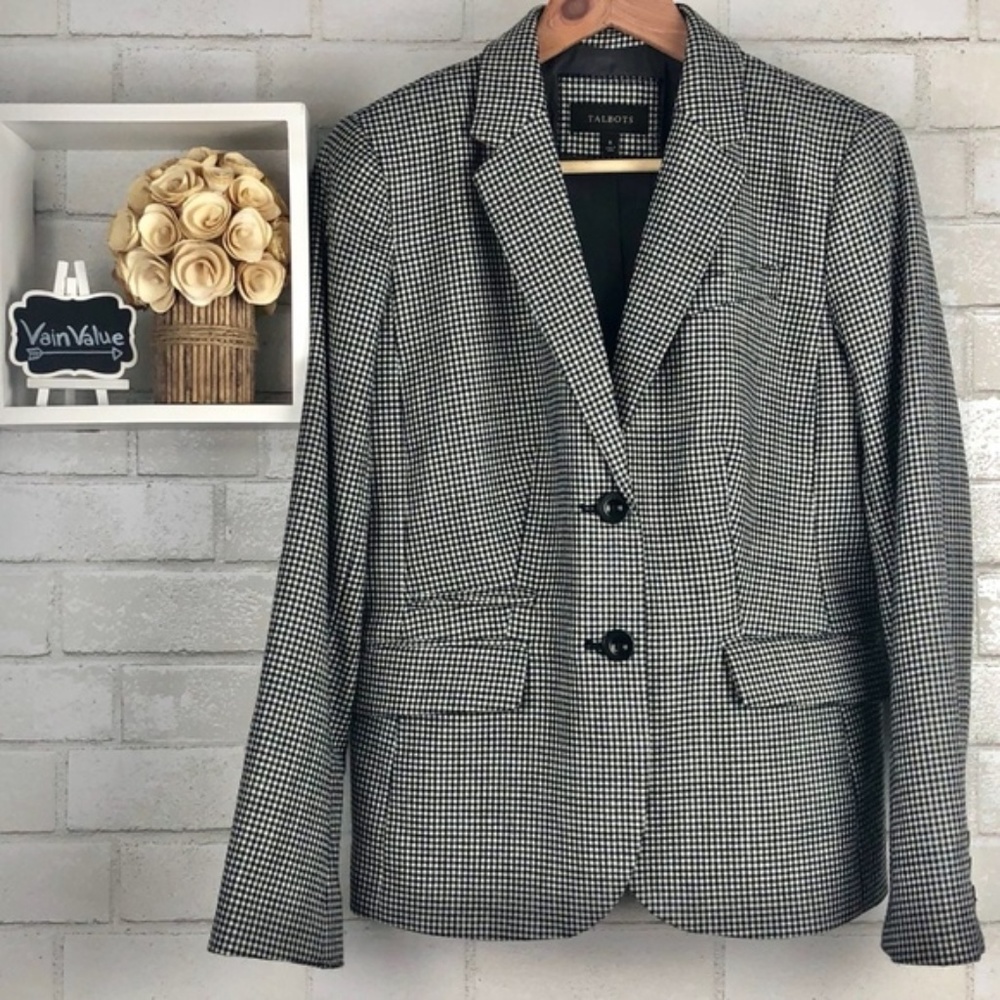 Talbots | Black & White Blazer